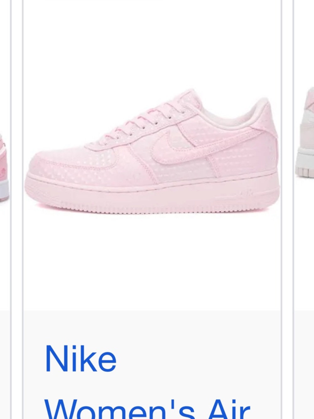 Nike women’s Air Force Sneaker in Light Pink